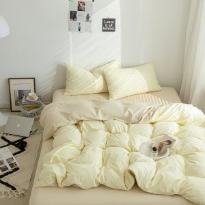 Solid Color Quilt Covers Bedding Ab Surface Quilt Covers 3/4p